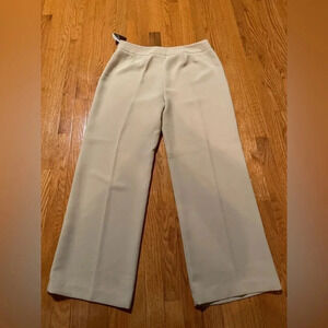Evan Picone women’s Dress Classic tan wicker straight‎ leg pleated Pants 16